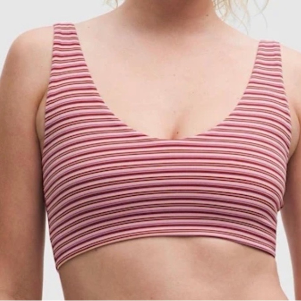 lululemon scoopneck striped bra